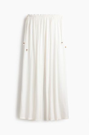 H&M Wide Drawstring Trousers in Ivory at Nordstrom, Size Xx-Large