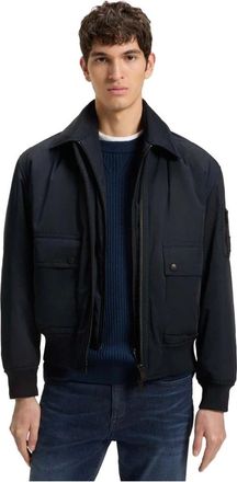 HUGO BOSS Jassen, Heren, Blauw, L, Hugo Boss tussenjas donkerblauw