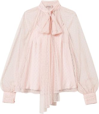 Twin-Set Blusa in tulle - Rosa