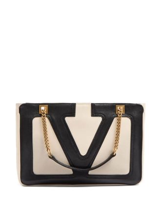 Valentino Garavani Borsa tote Viva Superstar piccola in pelle - Toni neutri