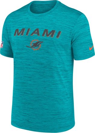 Nike Miami Dolphins Rivalries Collection Sideline Velocity Nike Mens Dri-FIT NFL T-Shirt in Blue | 02ER3GT9P-DDB