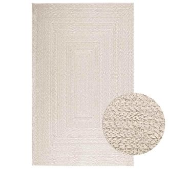 Berkfield Home Rug ZIZUR Cream 160x230 cm Jute Look Indoor & Outdoor | Size: Medium