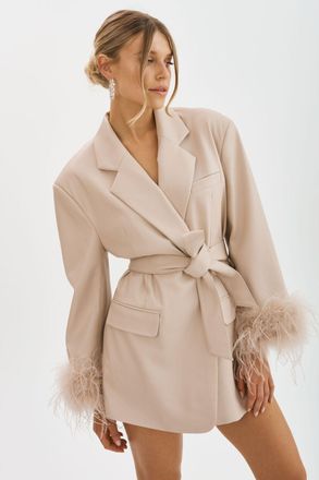 LaMarque Galia Feather Trim Blazer