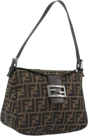 Fendi Pre-owned Zucca Canvas Shoulder Bag - Dames - Vintage Schoudertas - Bruin - ONE Size - Vintage