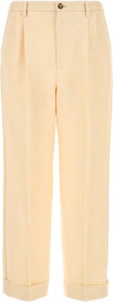 Valentino Garavani Beige Pleated Trousers