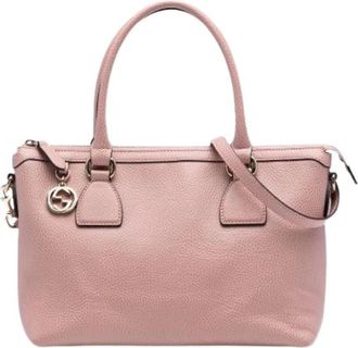 Gucci Pre-owned Lederen Handtas - Dames - Vintage Handtas - Roze - ONE Size - Leer - Vintage
