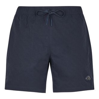 Moose Knuckles Beachwear, male, Blue, Size: XL Logo Swim Short