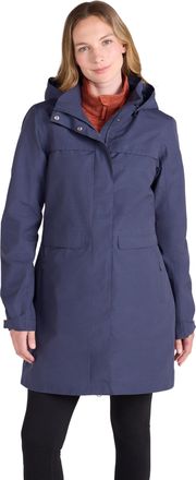 Mountain Warehouse Cloud Burst Womens Textured Jacket - Waterproof Rain Jacket, Adjustable Hood - Best for Outdoors, Gym, Travelling & Outdoors Navy Womens Size 14