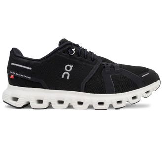 On Cloud 6 Polyester Womens Running Trainers - Black White - Size:UK 5.5