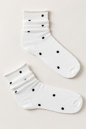 Anthropologie OK Originals Sheer Polka Dot Socks