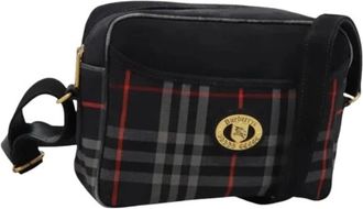 Burberry Pre-owned Cross Body Bags, female, Blue, Size: ONE SIZE Pre-owned Canvas Shoulder Bag