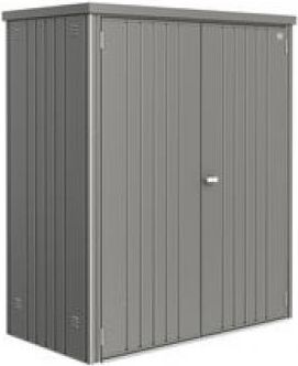 BIOHORT Armario Metalico Biohort Alto Jardin Color Gris Cuarzo Metalizado 150