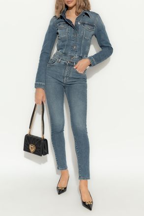 Dolce & Gabbana Tapered Leg Jeans, Womens, Blue