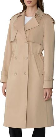 Soia & Kyo Fabiola Water Repellent Trench Coat in Almond at Nordstrom, Size Xx-Small