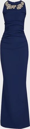 La Petite Robe Di Chiara Boni Sleeveless Applique Mermaid Gown