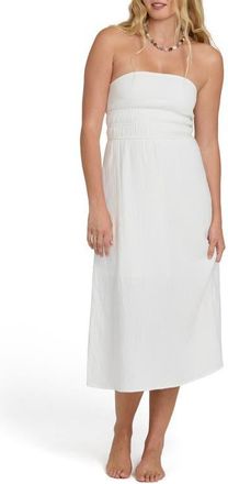 Billabong In The Sky Strapless Midi Dress in Salt Crystal at Nordstrom, Size X-Large