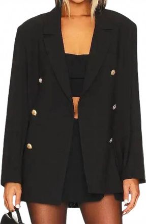Bardot Odyssey Double Breasted Blazer In Black