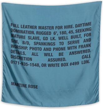 Martine Rose Foulard in seta con stampa - Blu
