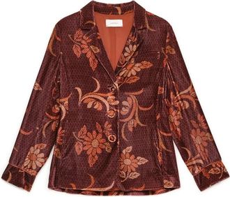 Maliparmi Blazer con Estampado de Colecci&oacute;n - Jackets - Mujer - Naranja - 2XL