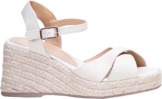 Castaner Ivoor Jute Sleehak Sandalen - Dames - Sleehakken - Beige - 41 EU - Jute - Schoenen
