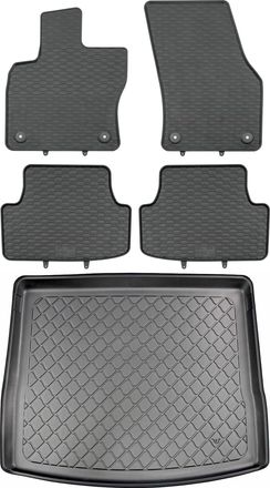 OEM Skoda Karoq Suv A Partir De Noviembre De 2017. Juego De Alfombrillas De Goma Para Coche Y Alfombrilla Para Maletero