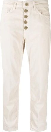 Dondup Ivoor Broek voor Vrouwen - Dames - Slim Fit Broeken - Beige - W26 - Broeken