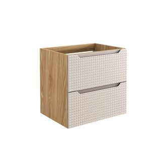 Petits Meubles Mueble bajo lavabo 60cm paneles de melamina y mdf beige y madera