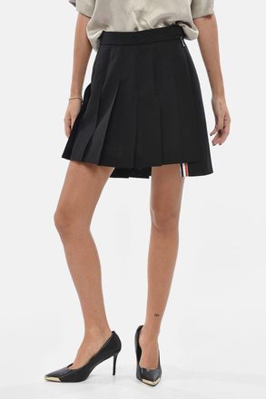 Thom Browne Pleated Solid-Color Mini Skirt Thom Browne