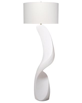Jamie Young Co. Cobra Ricestone Floor Lamp With Linen Shade