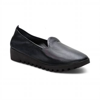 Aetrex Womens Liz Slip-On Shoes In Black