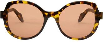 Pinko Pinko, Accessoires, Dames, Bruin, ONE Size, Nylon, Oversized zonnebril
