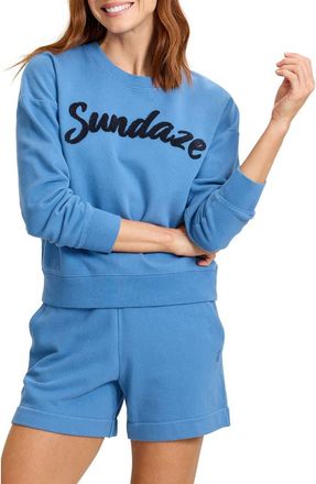 Tommy Bahama Marina Del Mar Sundaze Sweatshirt in Indigo Oasis Wash at Nordstrom, Size X-Small