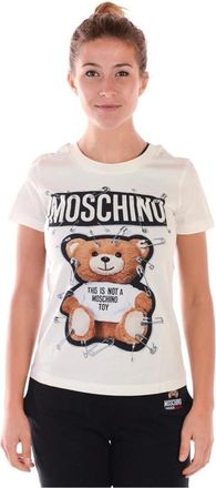 Moschino Sweatshirts - Dames - T-shirts - Wit - M - Katoen - Tops