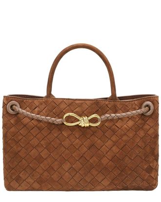 Tiffany & Fred Tiffany And Fred Paris Woven Suede Leather Top Handle Satchel