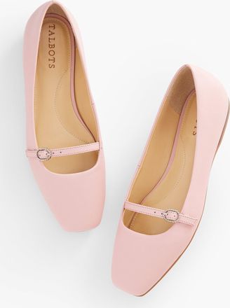 Talbots Sloan Mary Jane Nappa Flats - Warm Blush - 8 1/2 M Talbots
