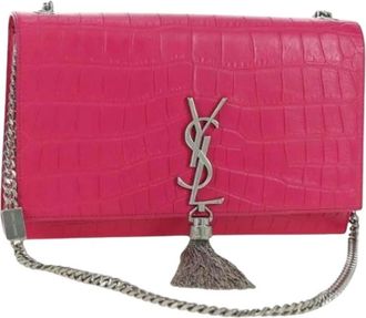 Saint Laurent Pre-owned Cross Body Bags, female, Pink, Size: ONE SIZE Pre-owned Vintage Shoulder Bag