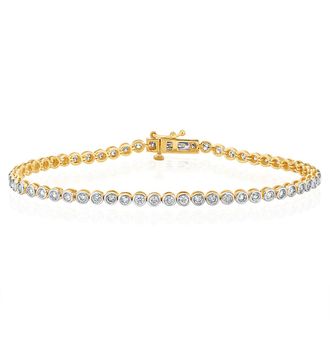 The Diamond Store Diamond Tennis Bracelet Rubover Style 2.00ct 9K Gold