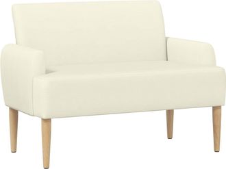 vidaXL Sof&aacute; Amoroso Con Botones Acolchados Crema 116 X 67 X 81 Cm Vidaxl