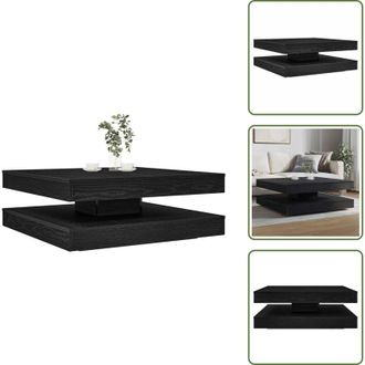 vidaXL Tavolino moderno - vidaXL Tavolino da Caff&egrave; Girevole a 360 Gradi Nero 90x90x34,5 cm - Tavolino da salotto