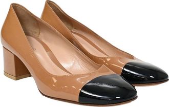 Gianvito Rossi Womens Patent Leather Cap Toe Pump (Authentic Pre-Loved)