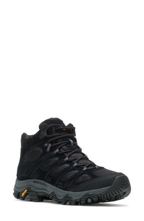 Merrell Moab 3 Mid Waterproof Hiking Shoe in Black Night at Nordstrom, Size 10.5