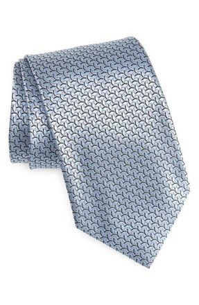 Ermenegildo Zegna Fili Geo Silk Tie in Blue at Nordstrom