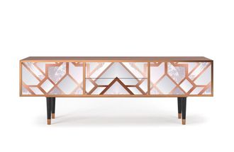 StoryZ Mueble de TV rosa claro 2 cajones y 2 puertas L 170 cm