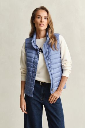 GANT Women Light Down Vest (XS) FADED DENIM