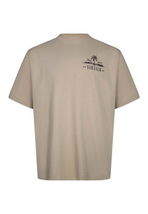 Siksilk T-Shirt SIKSILK Siksilk T-Shirt Graphic, Herren, Gr. XL, beige, Obermaterial: 100% Baumwolle CO., Shirts T-Shirt