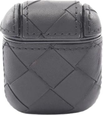 Bottega Veneta Pre-owned Intrecciato Leren Air Pods Hoesje - Heren - Vintage Accessoires - Zwart - ONE Size - Leer - Vintage