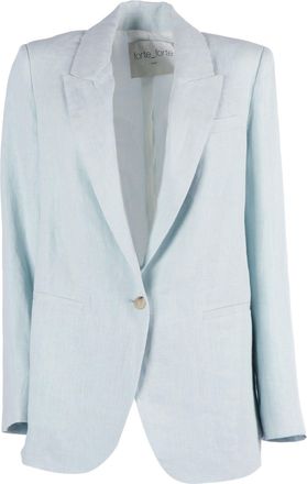 Forte_Forte Tailored Linen Single Button Blazer