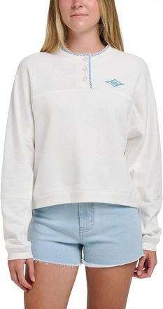 Quiksilver Henley Sweatshirt In White