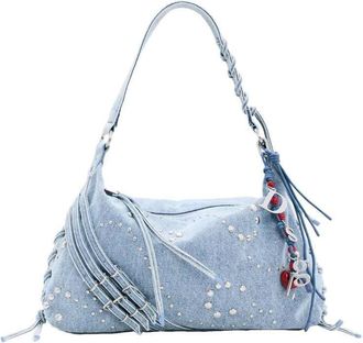 Desigual borsa media in denim blu