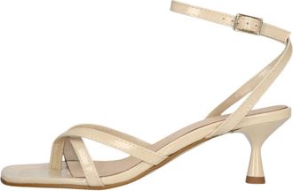 Stefano Lauran 25086 Slingbacks - Dames - Sandalen met hakken - Beige - 40 EU - Leer - Schoenen